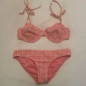 Precious Pink and White Gingham Billabong Bikini
